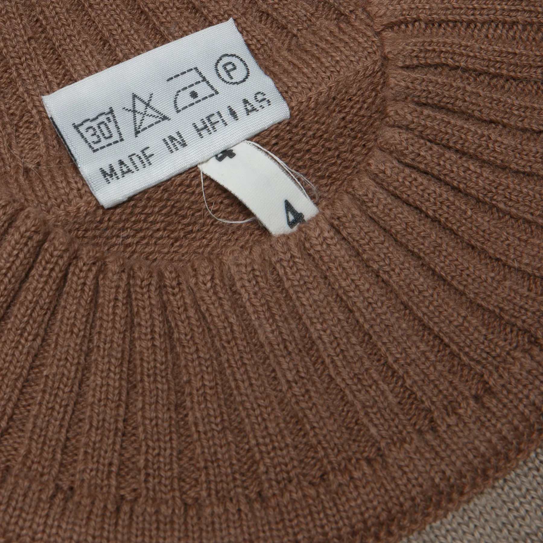 Abstract Intarsia Loop Pile Stitch Structured Mock Neck Pullover