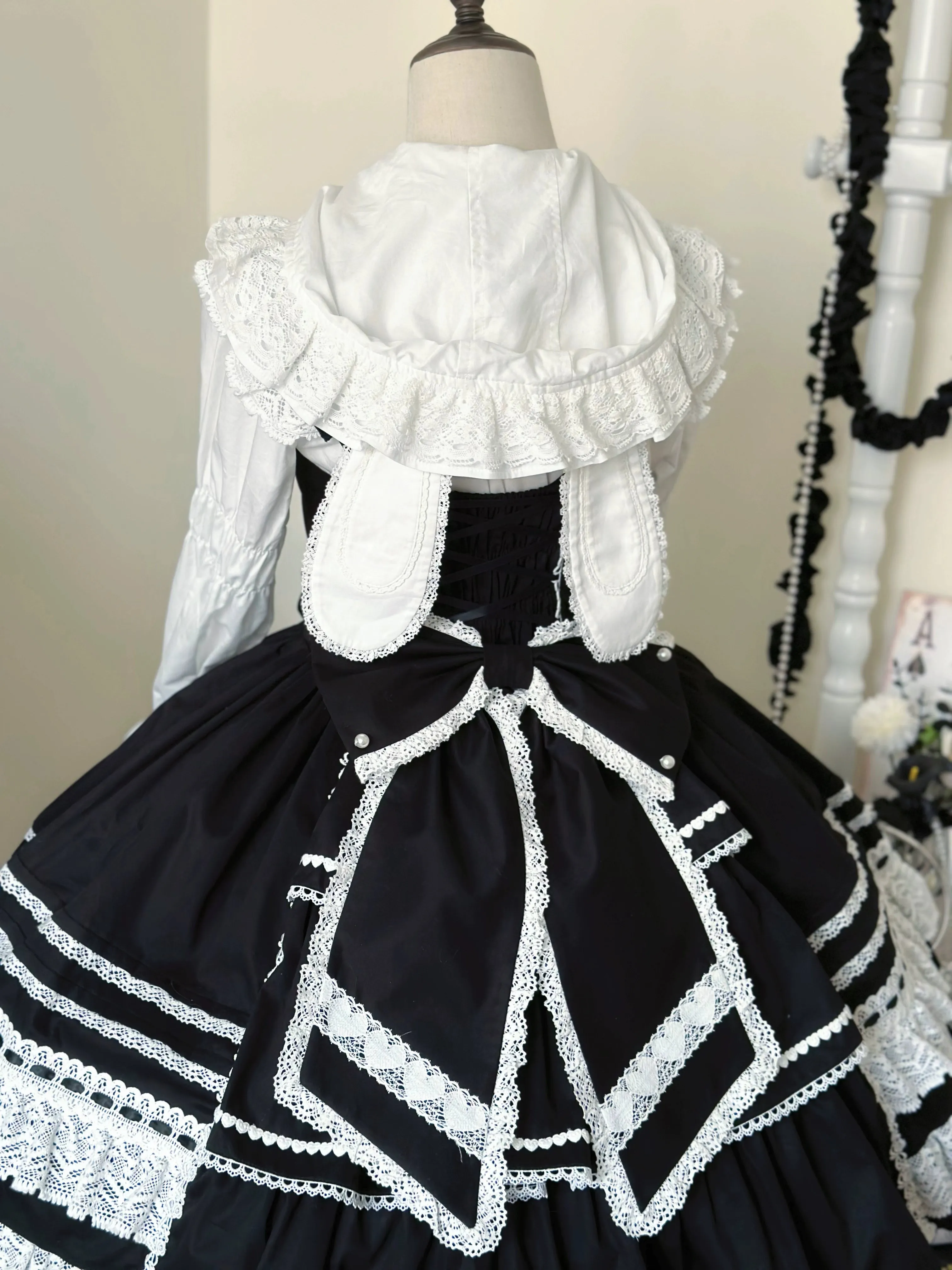 AerialCat~Layered Puffy~Old School Lolita JSK Cotton Vintage Cake Dress