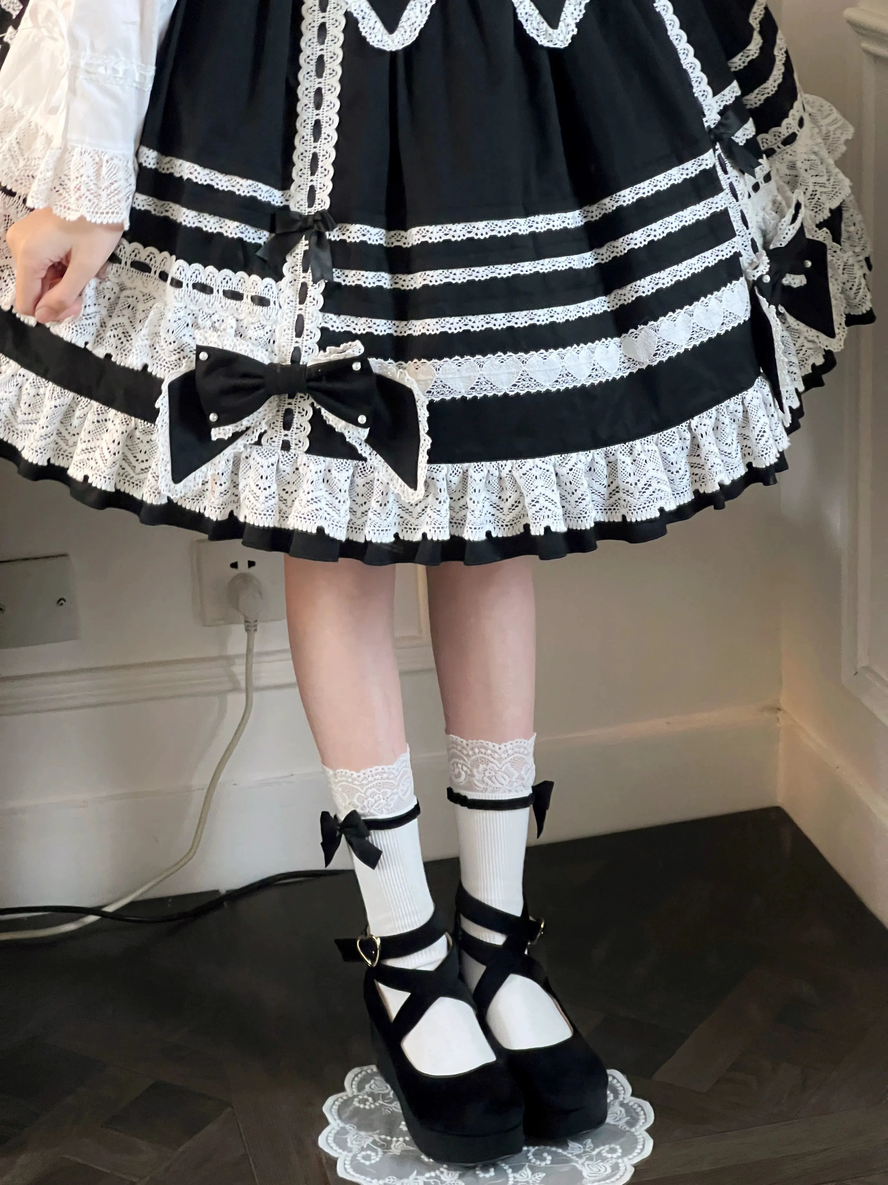 AerialCat~Layered Puffy~Old School Lolita JSK Cotton Vintage Cake Dress