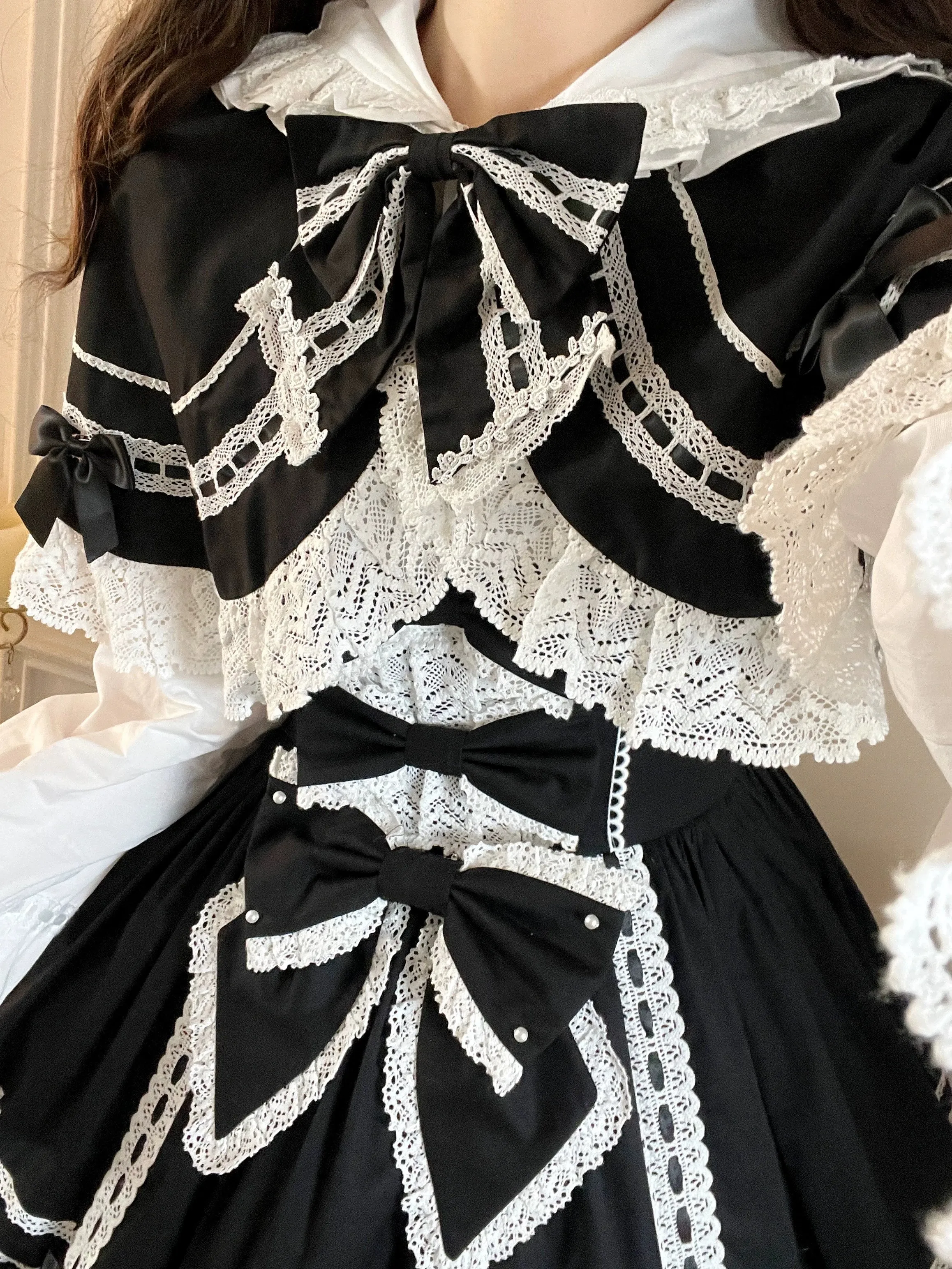AerialCat~Layered Puffy~Old School Lolita JSK Cotton Vintage Cake Dress
