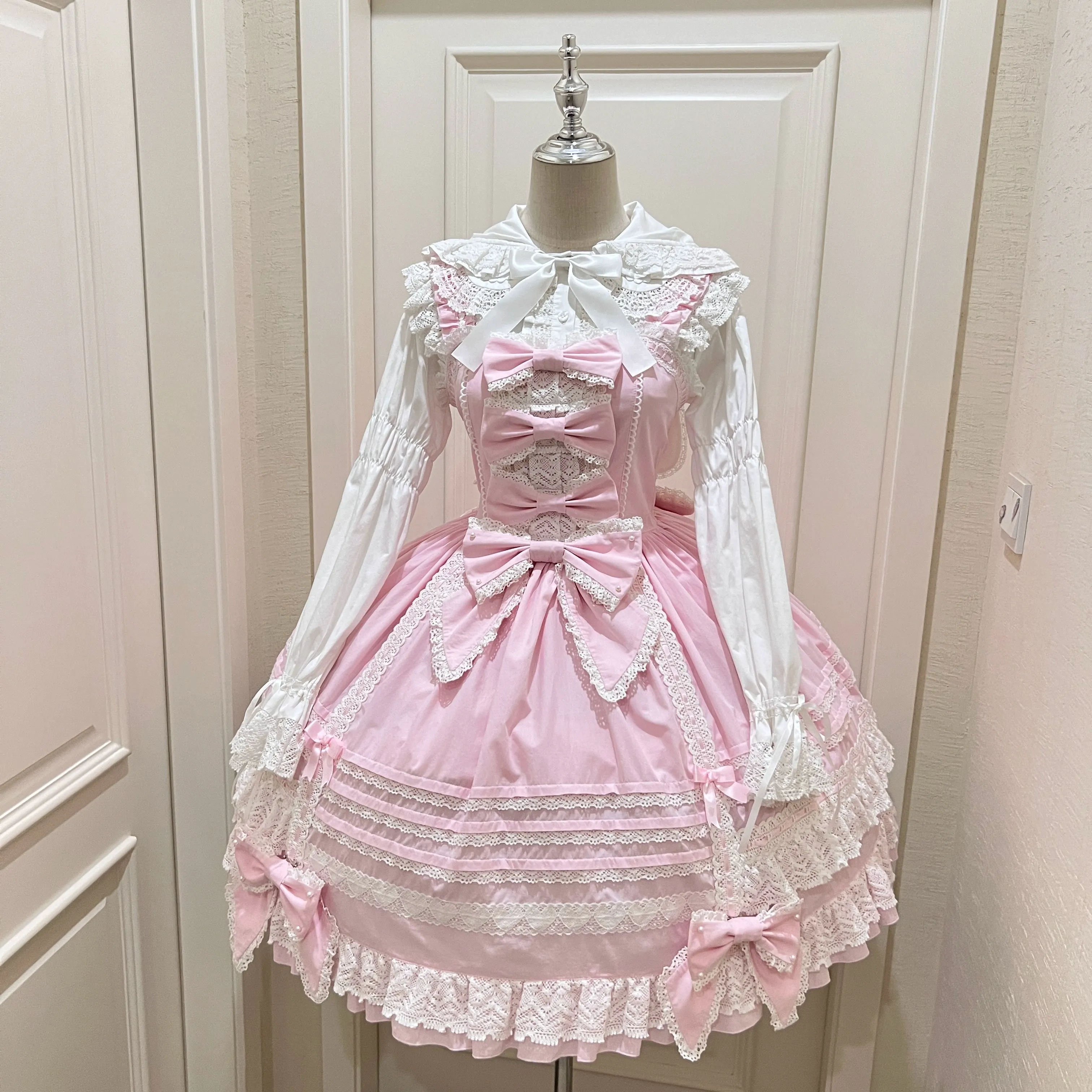 AerialCat~Layered Puffy~Old School Lolita JSK Cotton Vintage Cake Dress