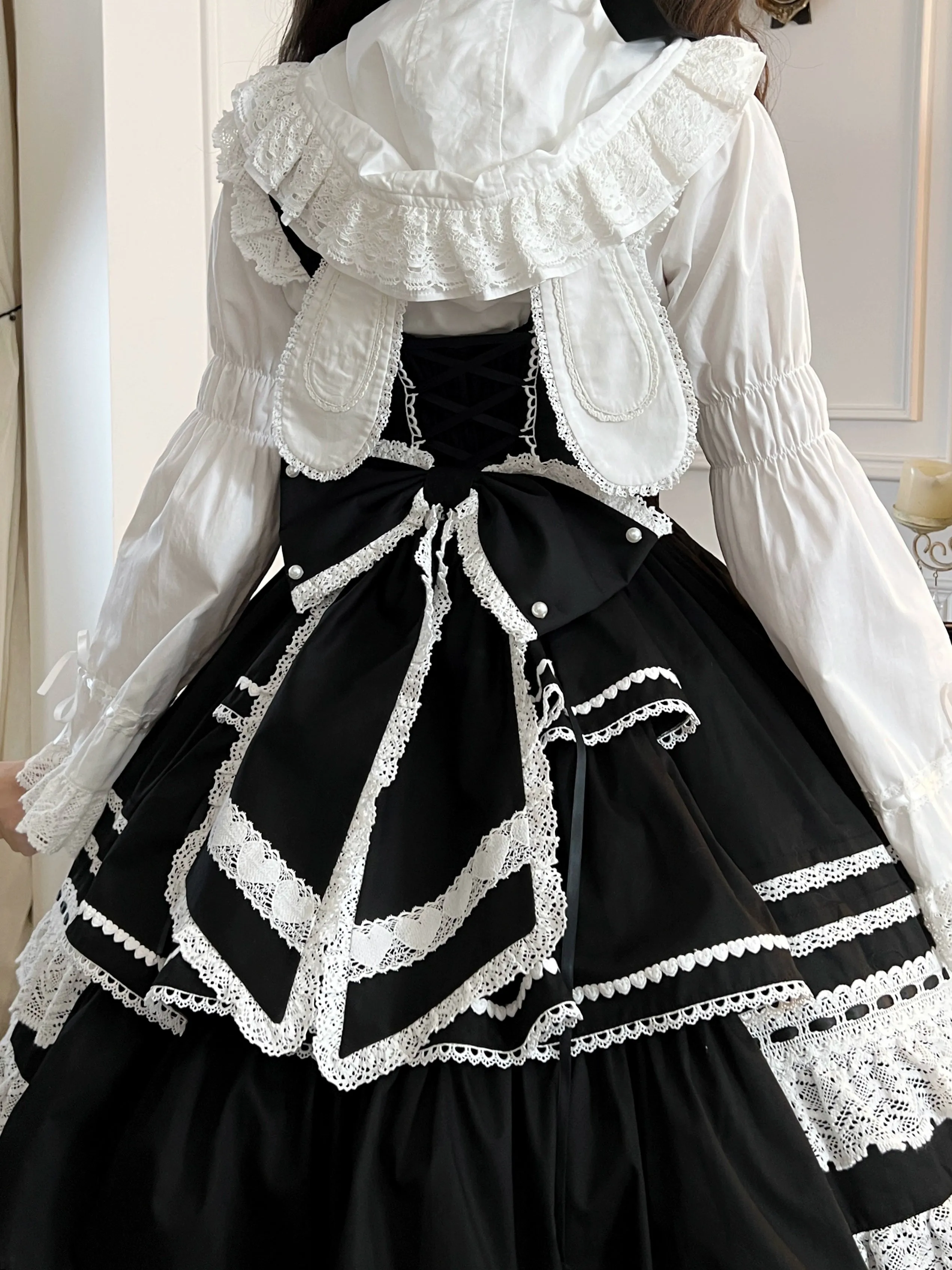 AerialCat~Layered Puffy~Old School Lolita JSK Cotton Vintage Cake Dress