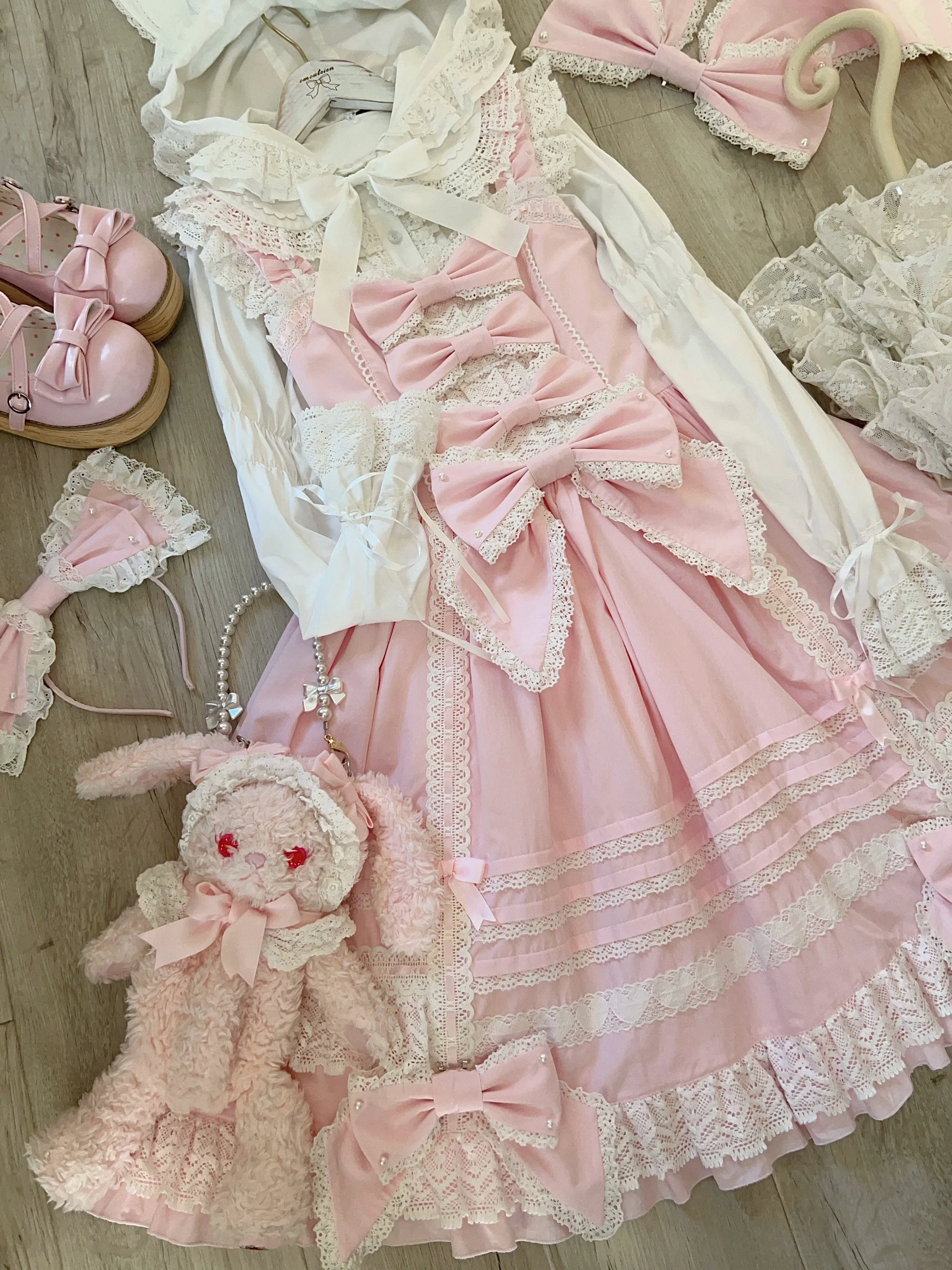 AerialCat~Layered Puffy~Old School Lolita JSK Cotton Vintage Cake Dress