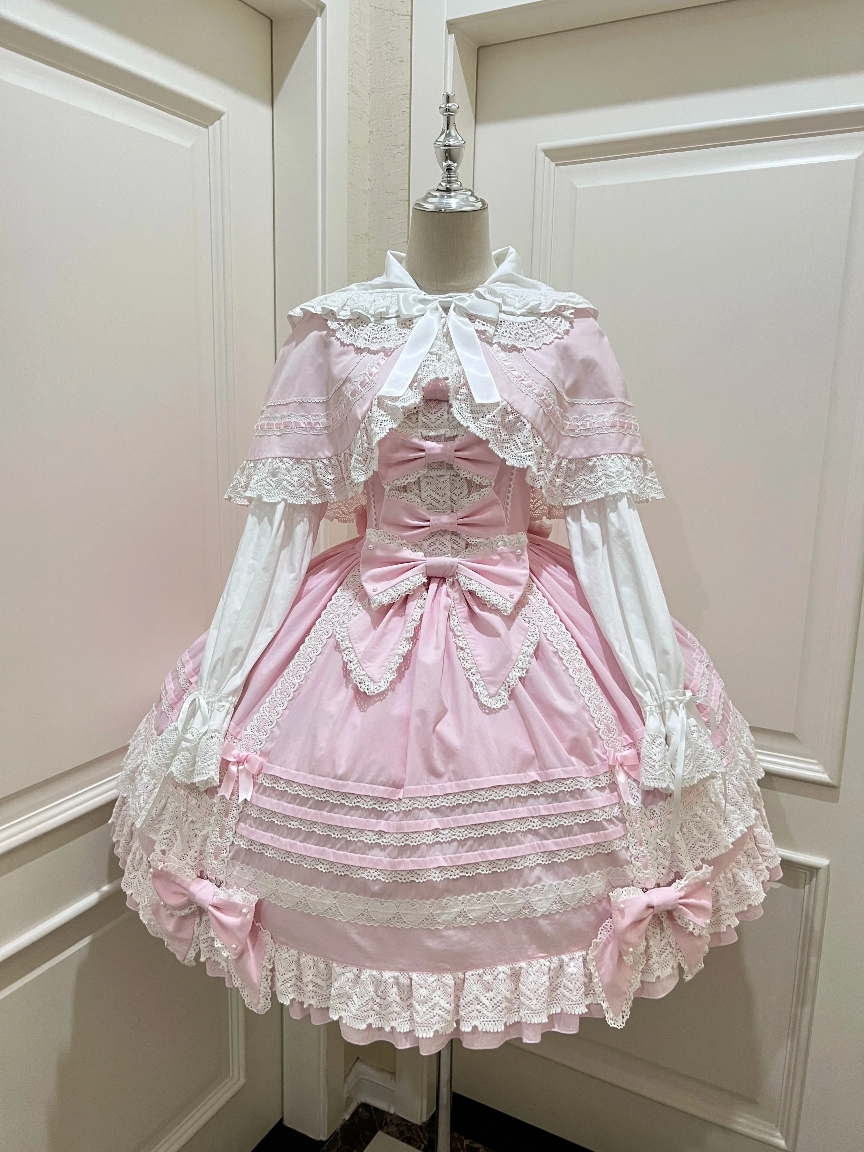 AerialCat~Layered Puffy~Old School Lolita JSK Cotton Vintage Cake Dress