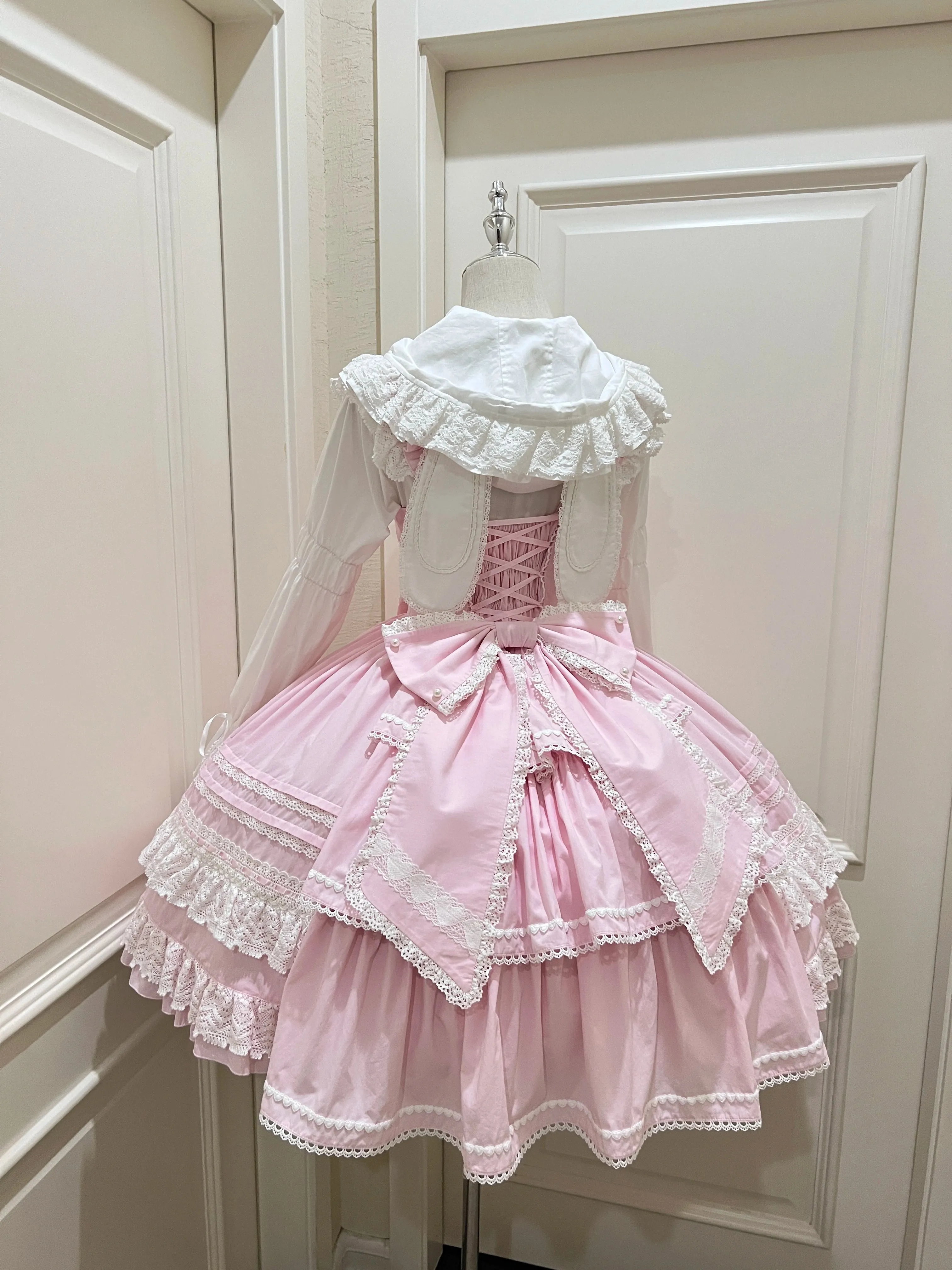 AerialCat~Layered Puffy~Old School Lolita JSK Cotton Vintage Cake Dress