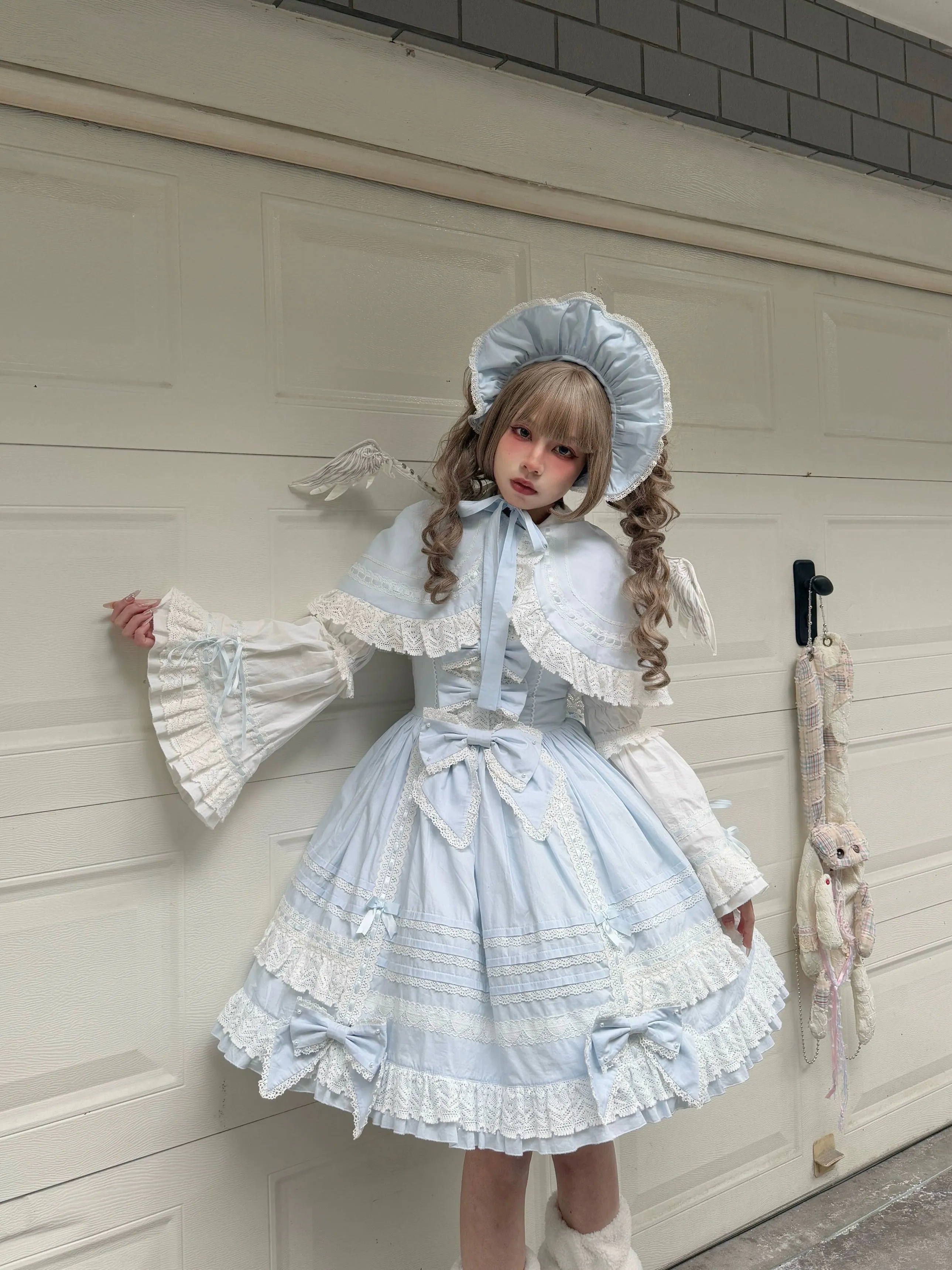 AerialCat~Layered Puffy~Old School Lolita JSK Cotton Vintage Cake Dress