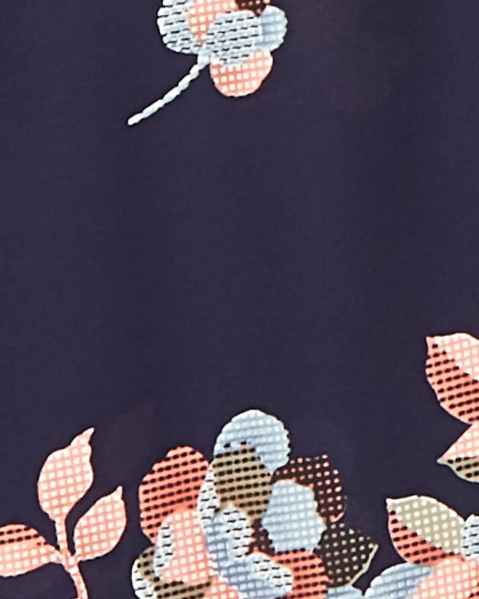 Angie Sleeveless Blouse | Navy / Orange