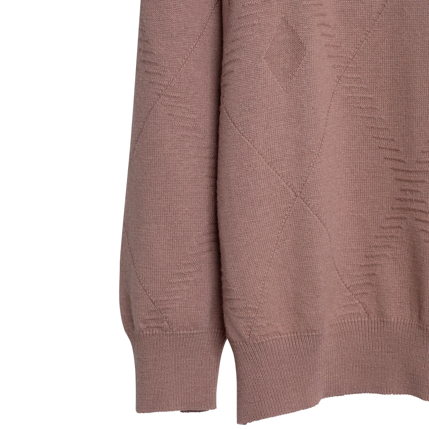 Argyle Pattern Knit Schurwolle Blend Jumper