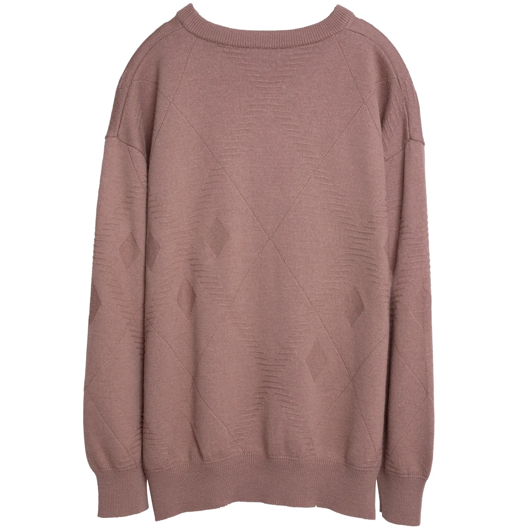 Argyle Pattern Knit Schurwolle Blend Jumper