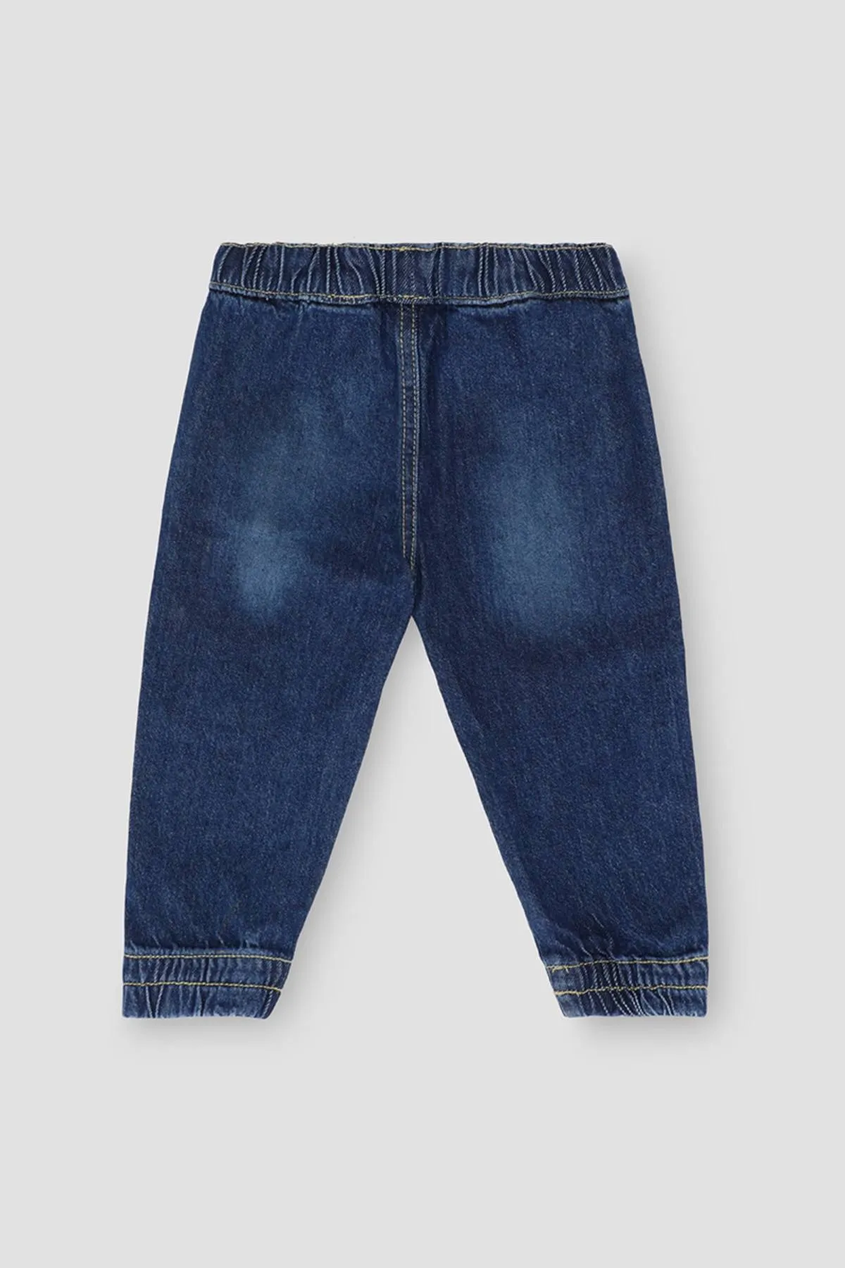 Dark Wash Denim Jogger For Baby Boy - Mid Blue