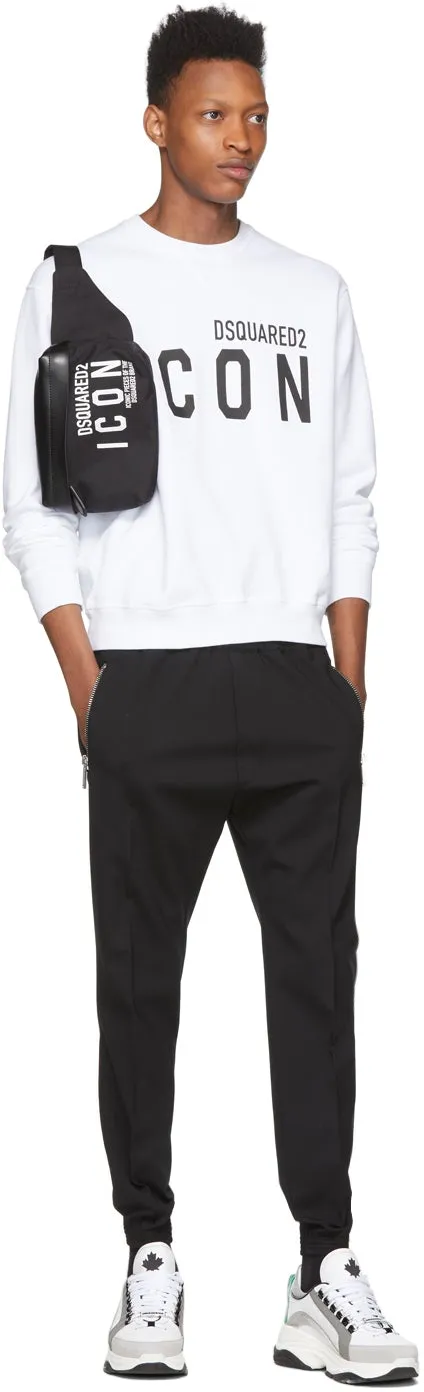 Dsquared2 Black Tropical Stretch Wool Jogger Fit Trousers