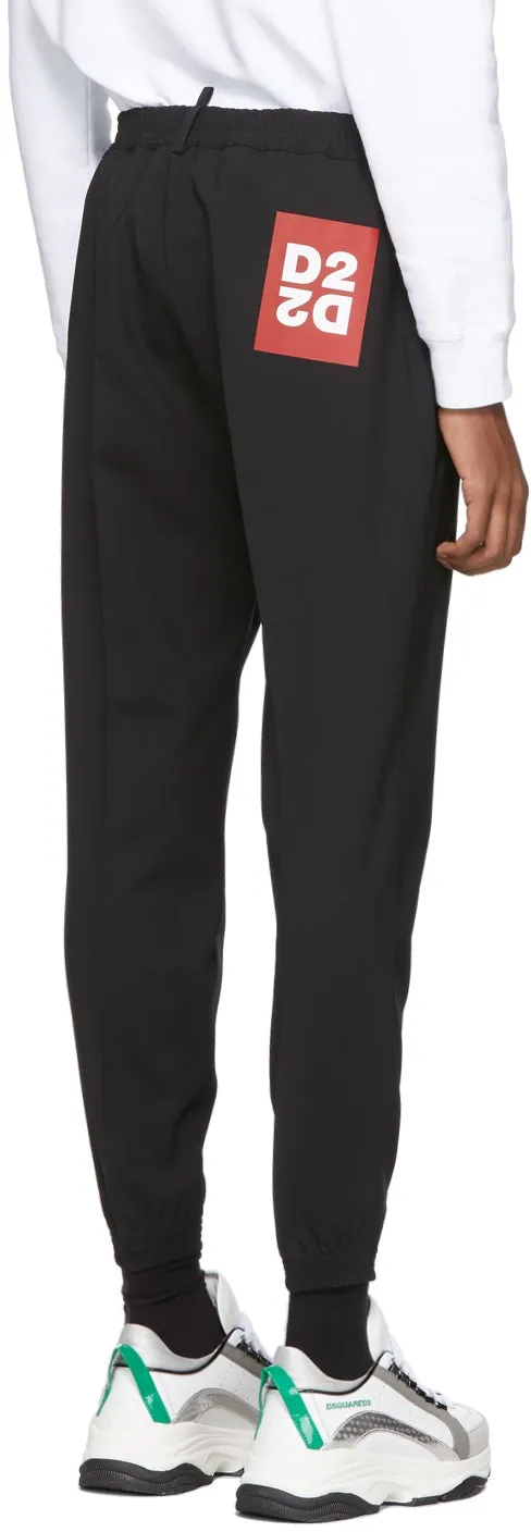 Dsquared2 Black Tropical Stretch Wool Jogger Fit Trousers