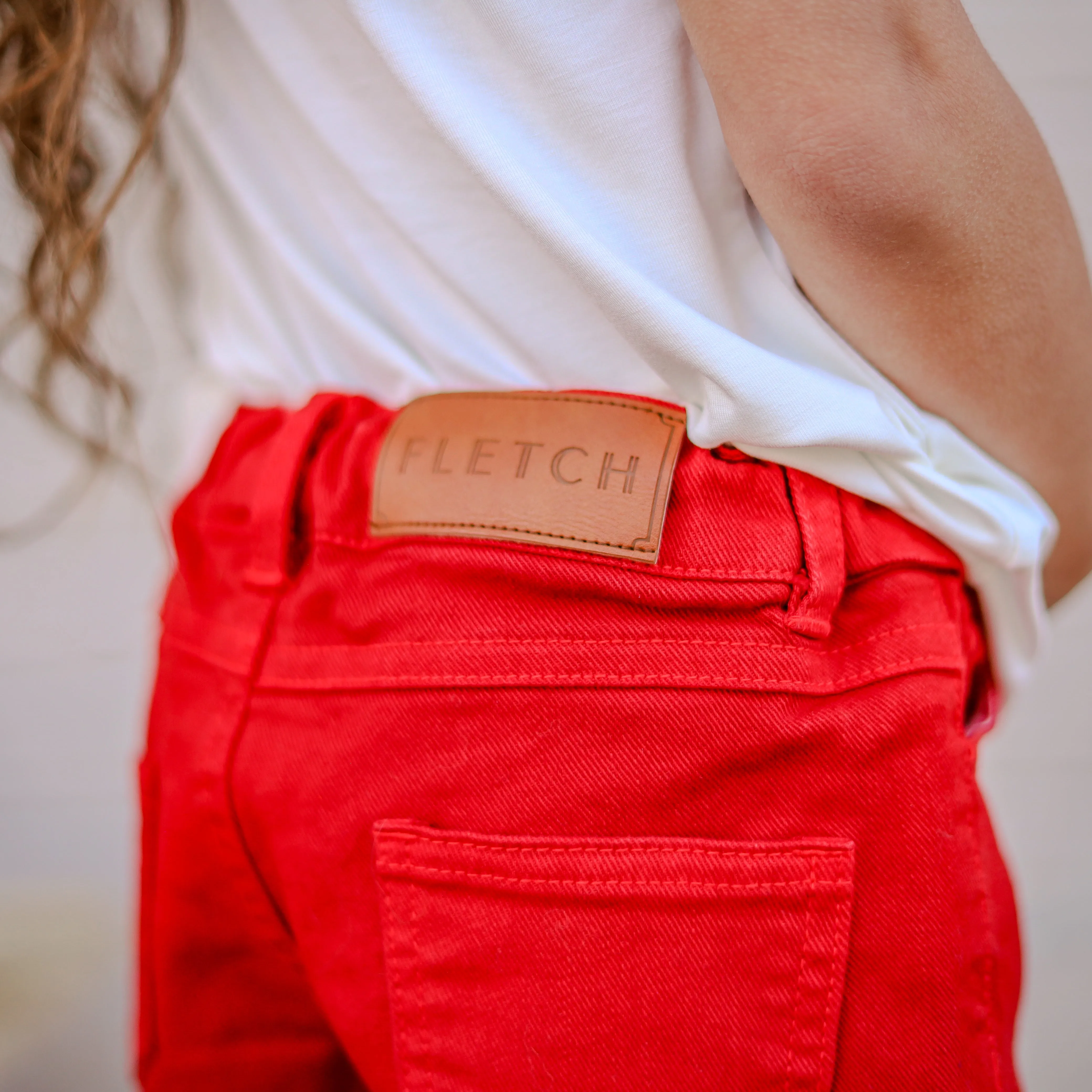 Firecracker Wash Cutoff Denim Shorts