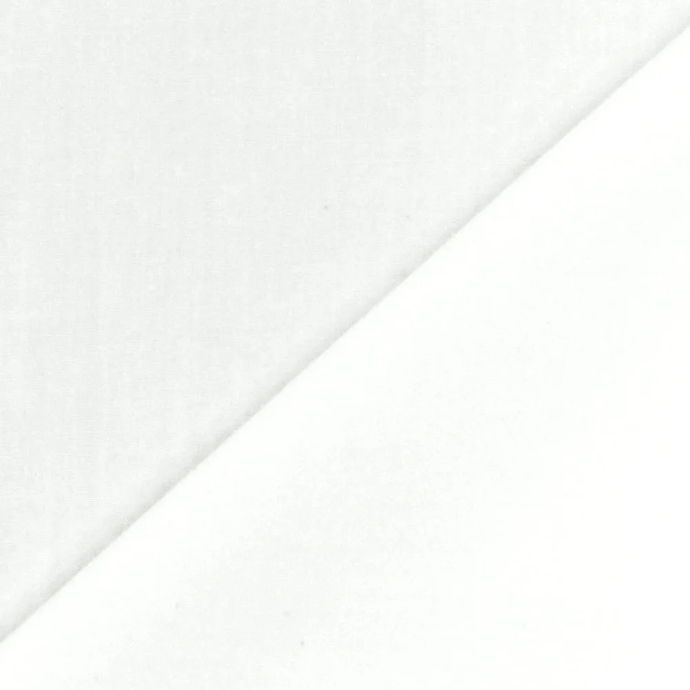 Fresh White Poly-Cotton Blend Woven Shirting Fabric