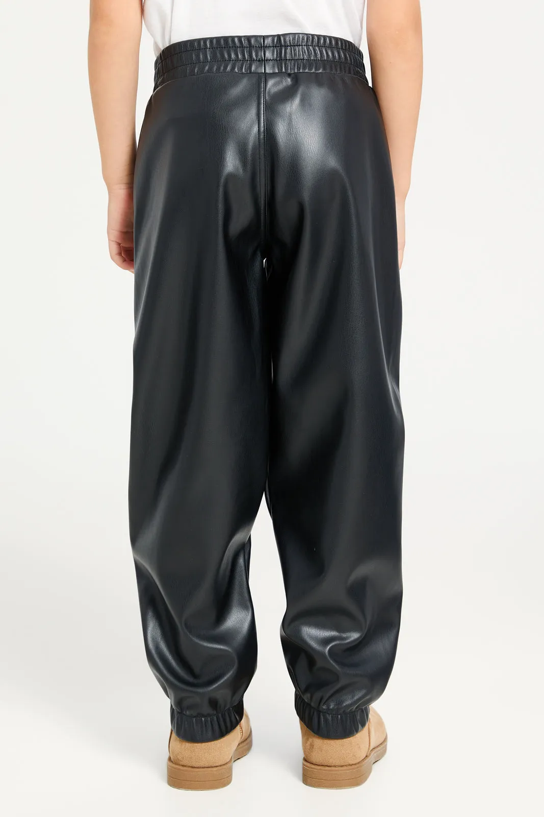Girls Black Jogger Trousers