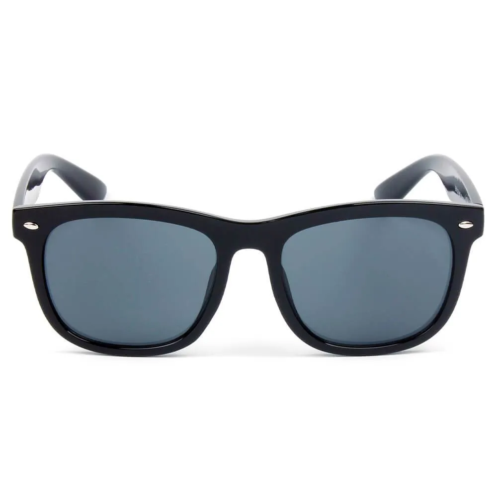 GIRONA | E06 - Classic Horned Rim Mirrored Lens Sunglasses