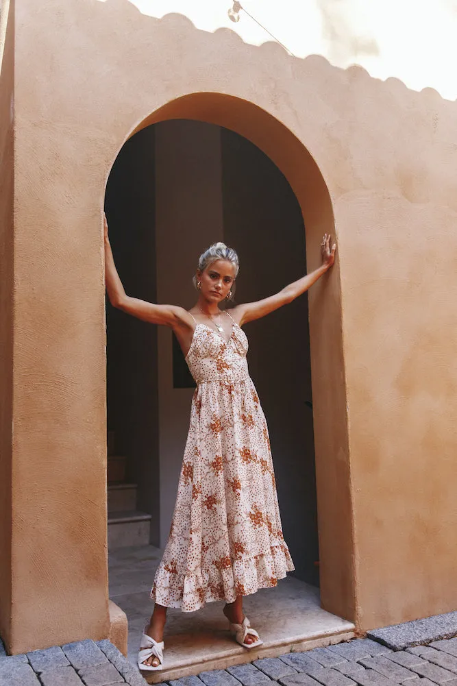 Holding On Maxi Dress Beige