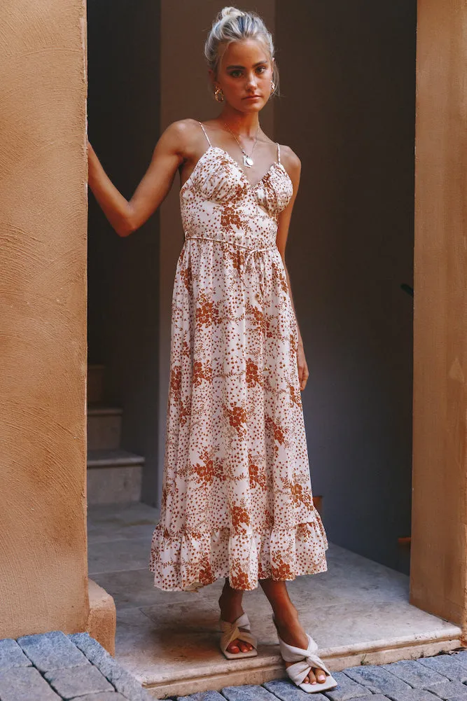 Holding On Maxi Dress Beige