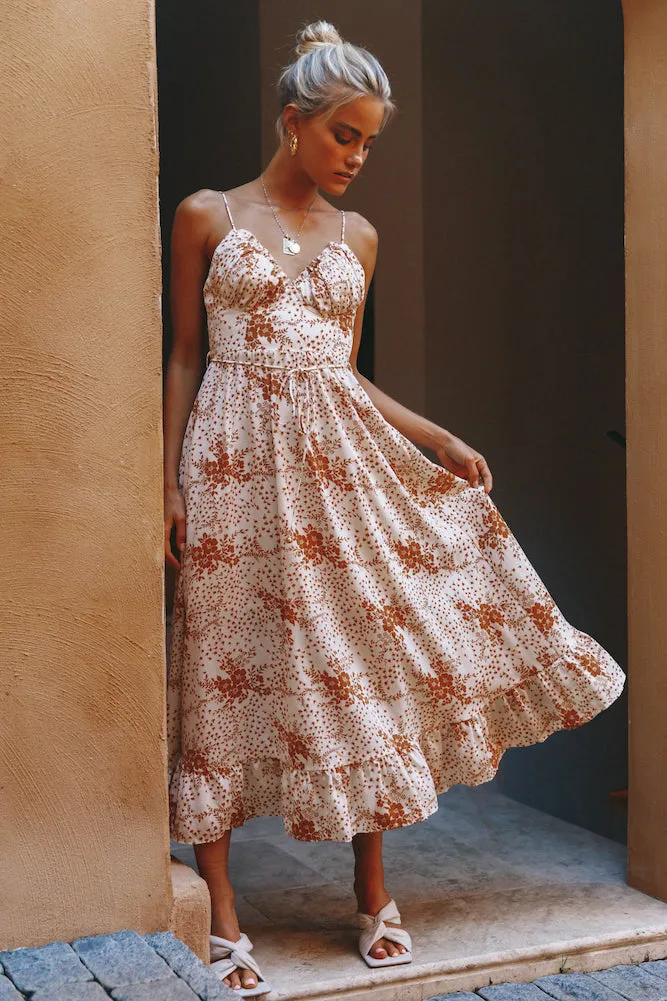 Holding On Maxi Dress Beige