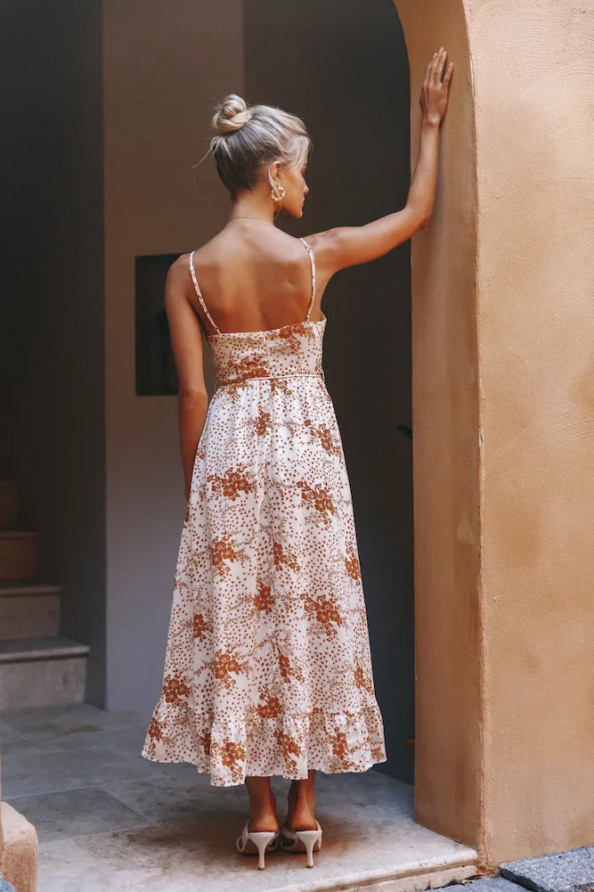 Holding On Maxi Dress Beige