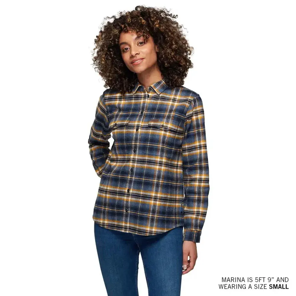Indian Motorcycle  Womens Kansas Plaid Shirt Soft Durable Comfortable Cotton Navy