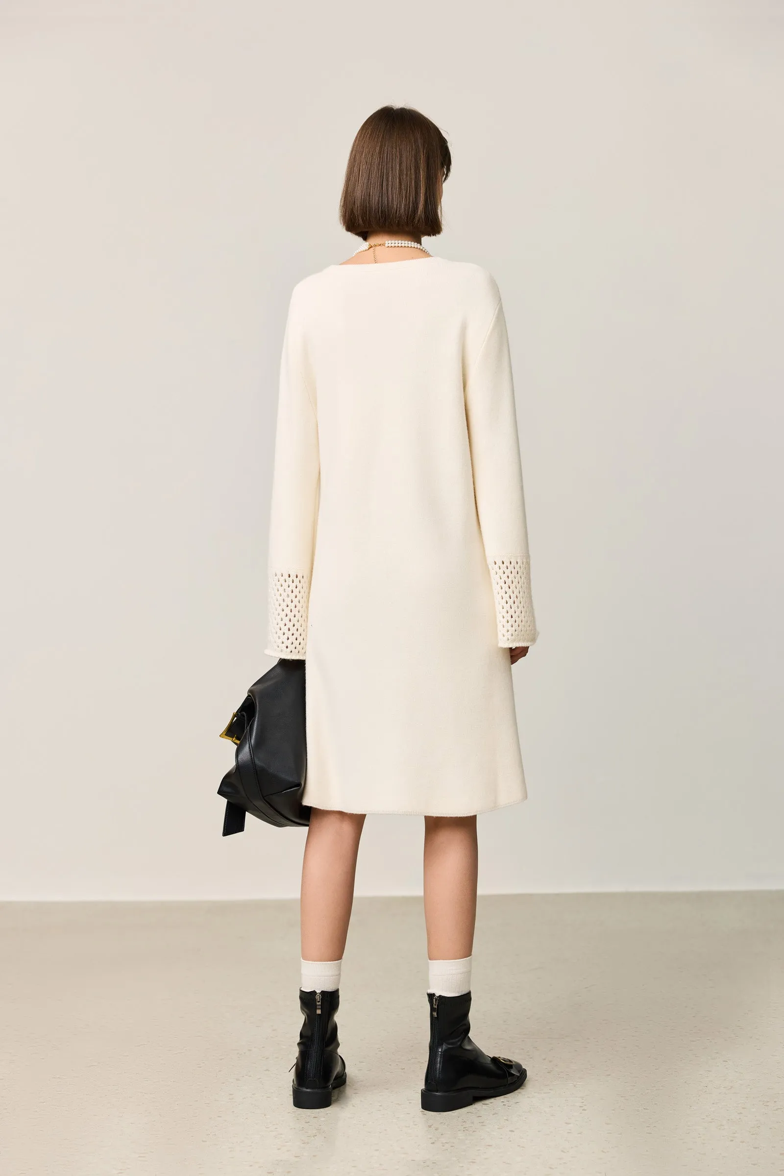 LILY Elegant Waist-Cinching White Dress