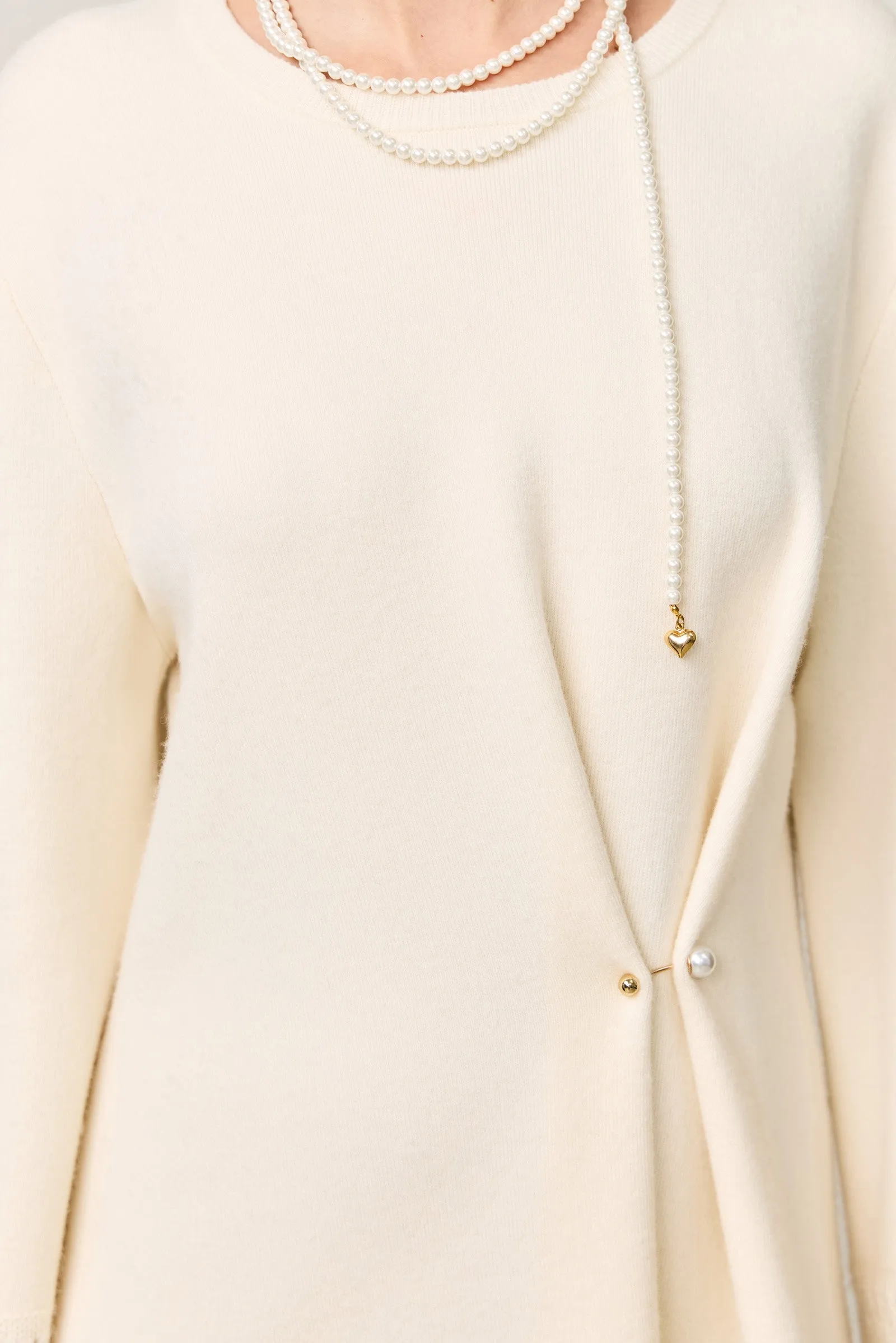 LILY Elegant Waist-Cinching White Dress