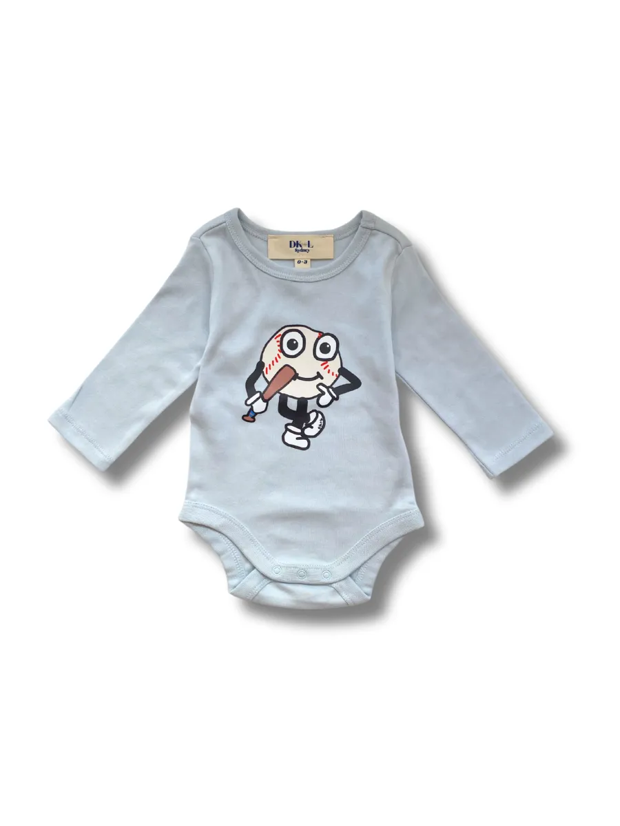 Little All-Star Long Sleeve Bodysuit - Sky Blue