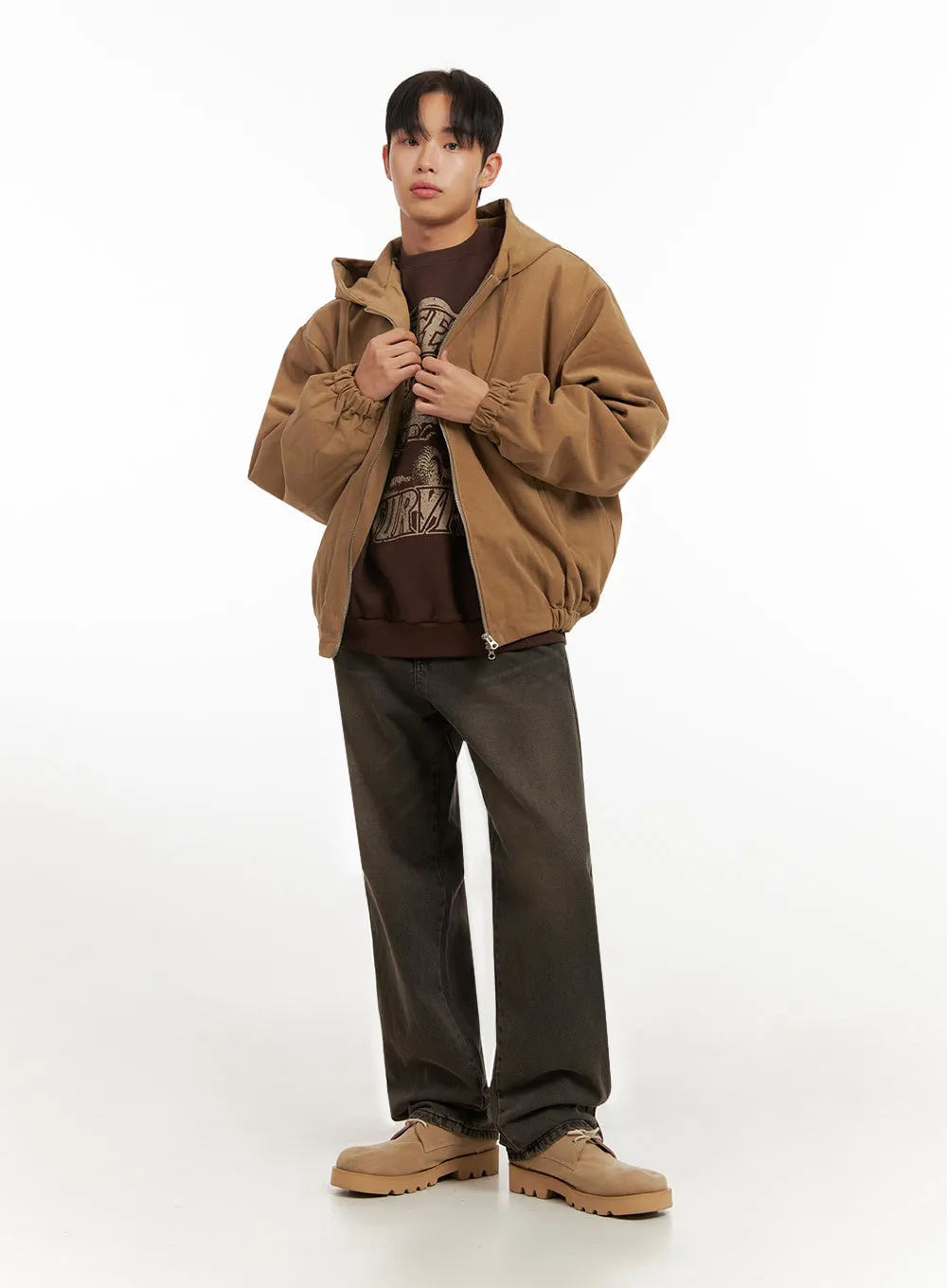 Men's Comfy Loose Fit Cotton Pullover ID413