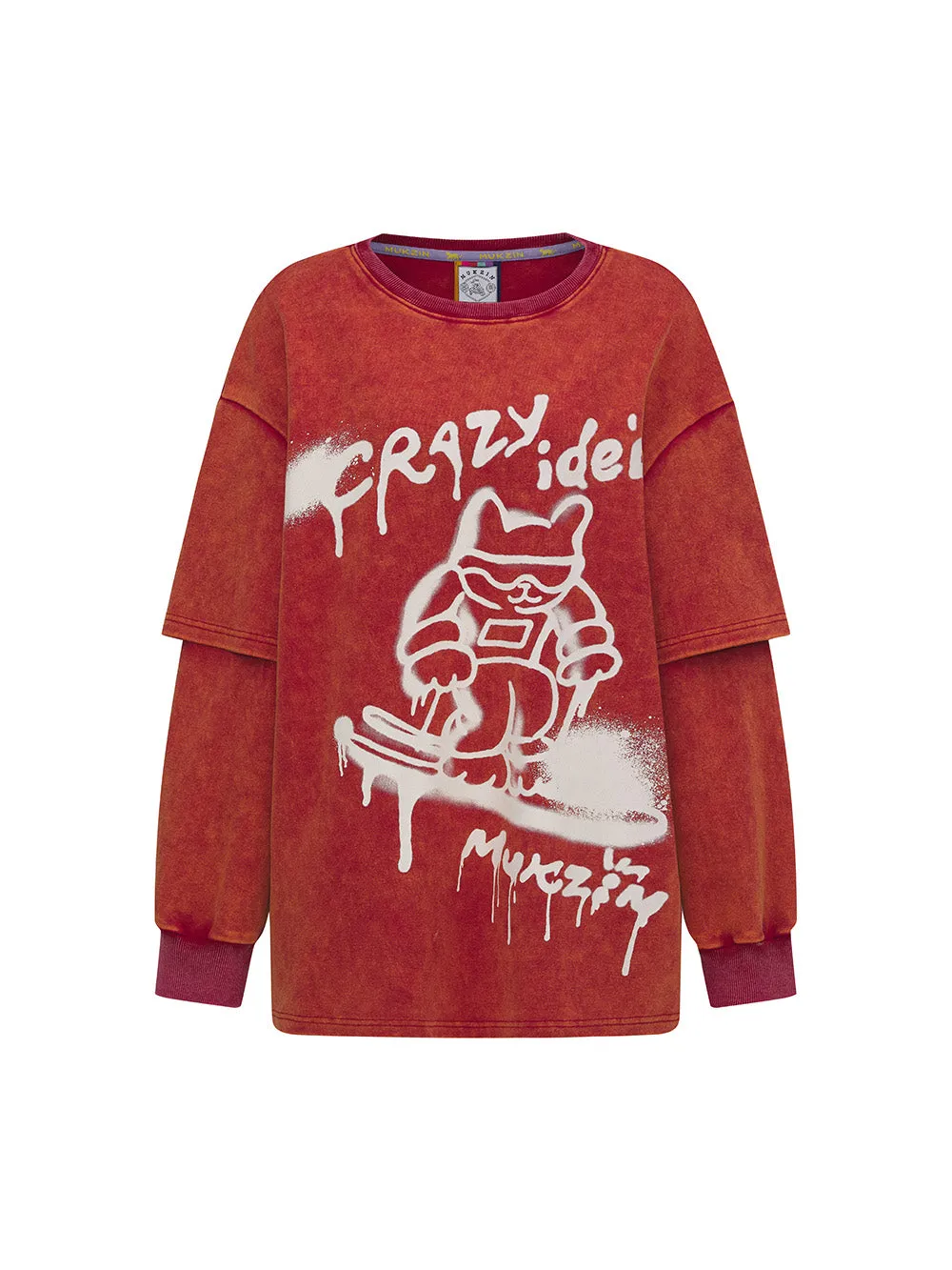 MUKZIN Spliced Casual Loose Comfortable Versatile T-shirt