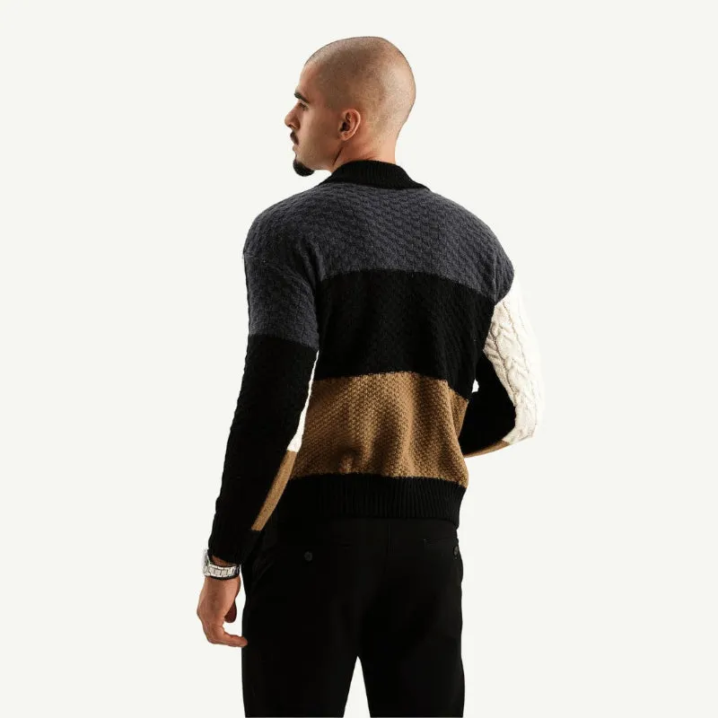 Patchwork Knit Sweater