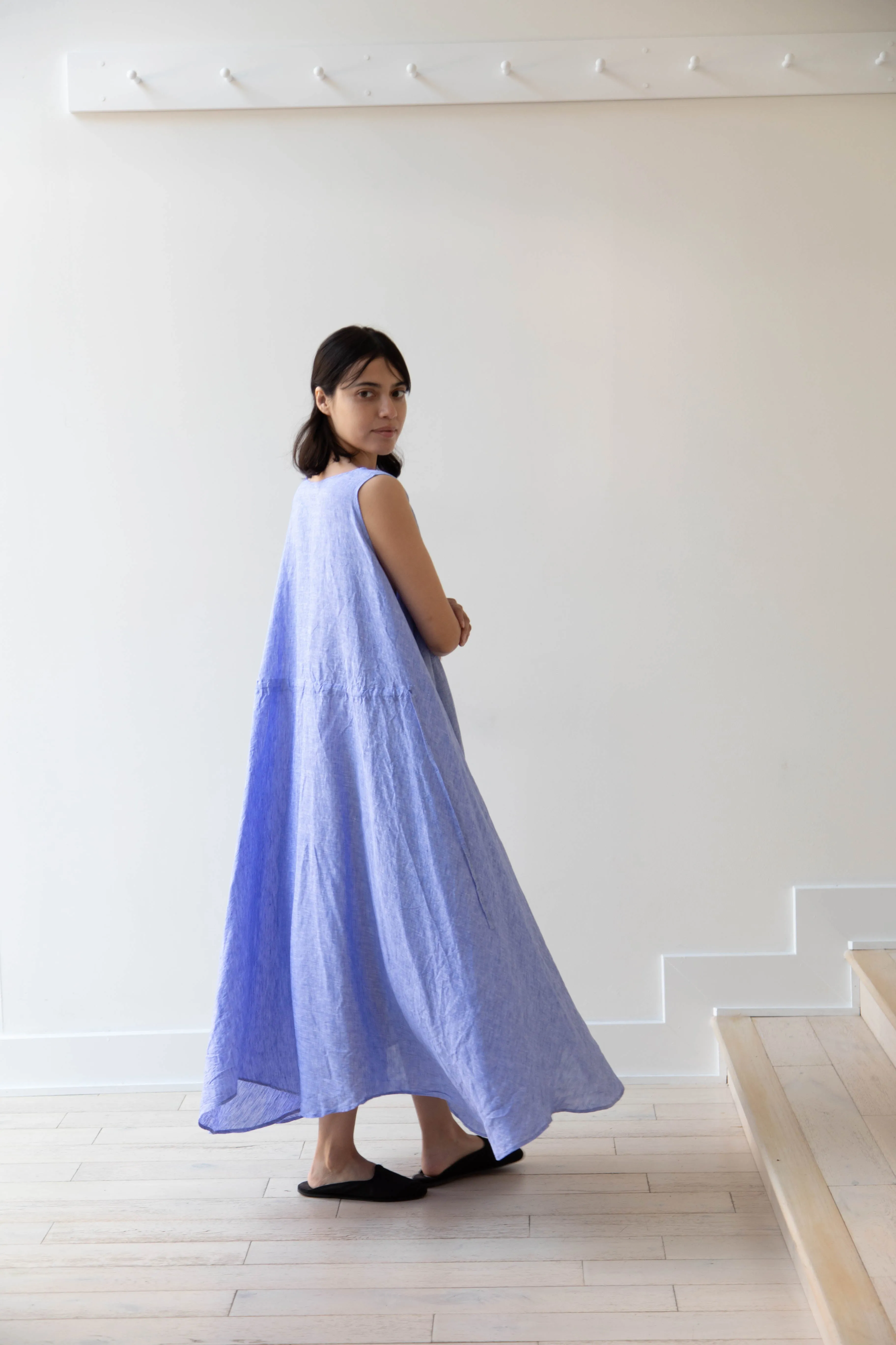 Risa Nakamura | Dress Y in Sky Blue Linen