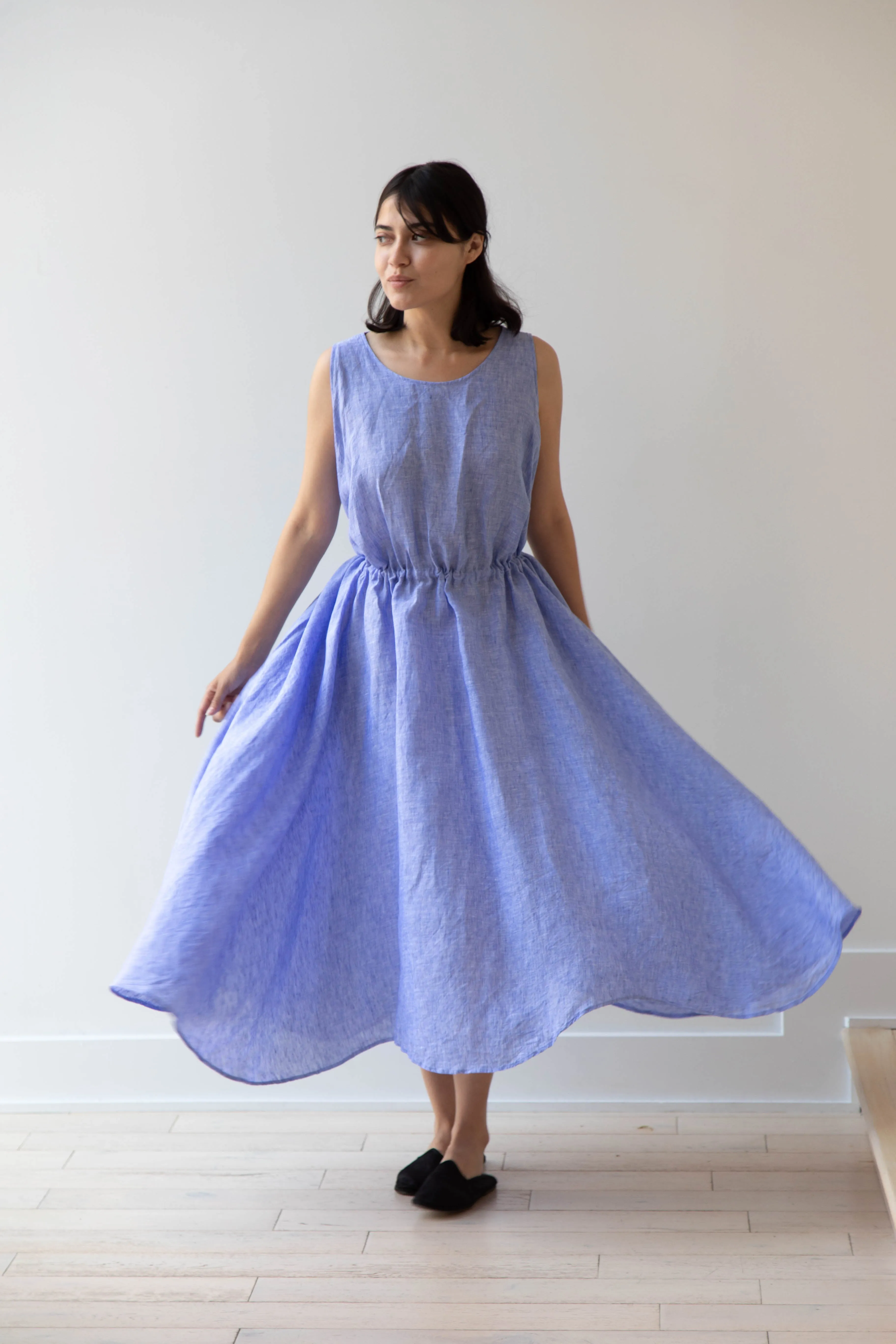 Risa Nakamura | Dress Y in Sky Blue Linen