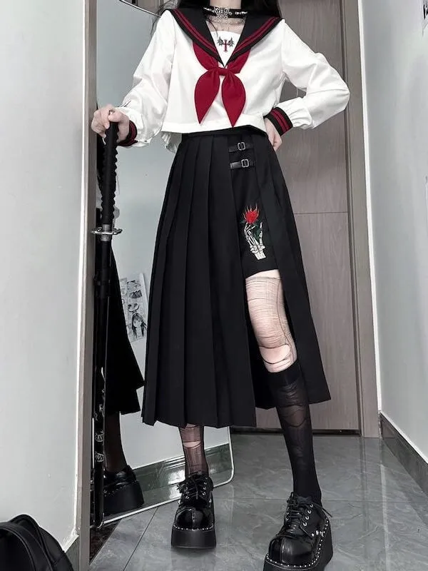 [Rose Devil] Black red JK uniform set
