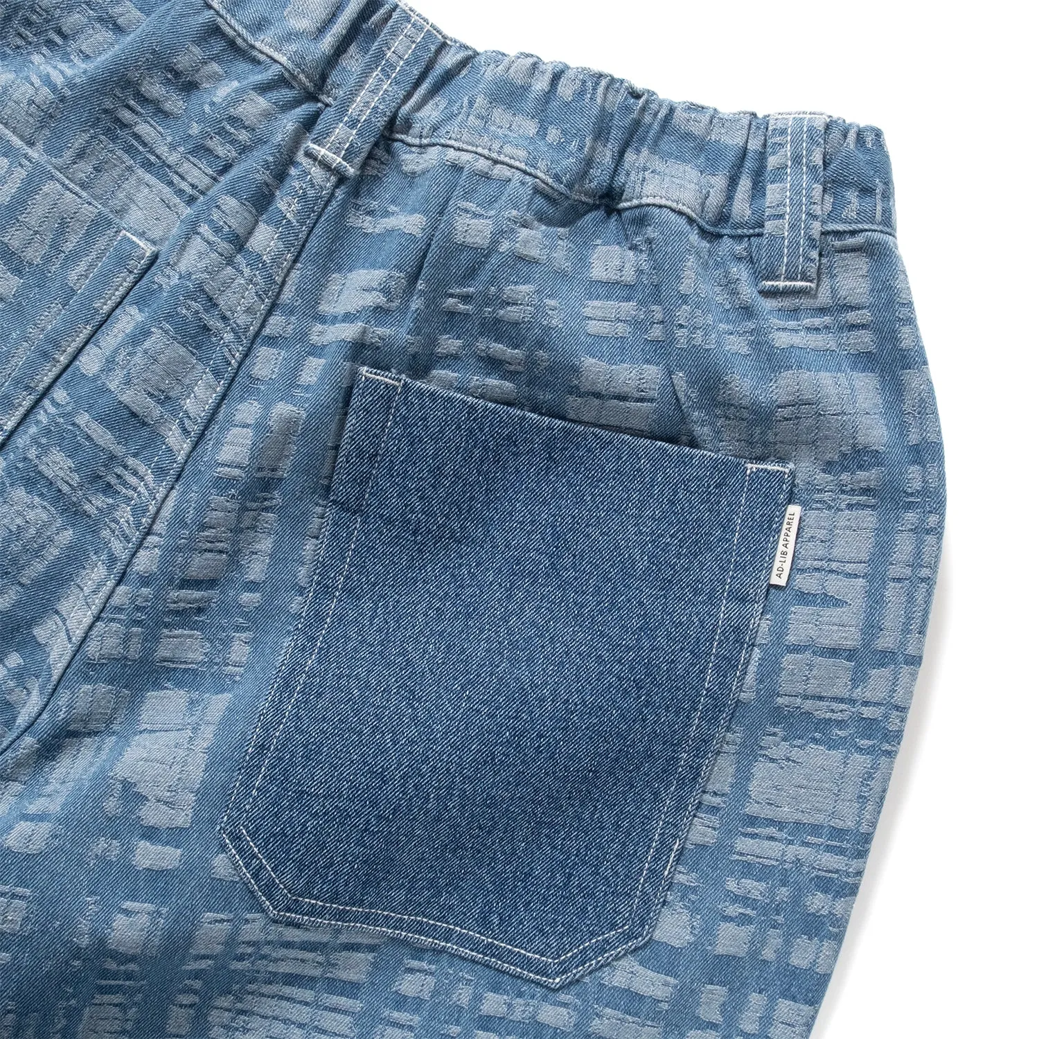 (SP397) Jacquard Denim Shorts