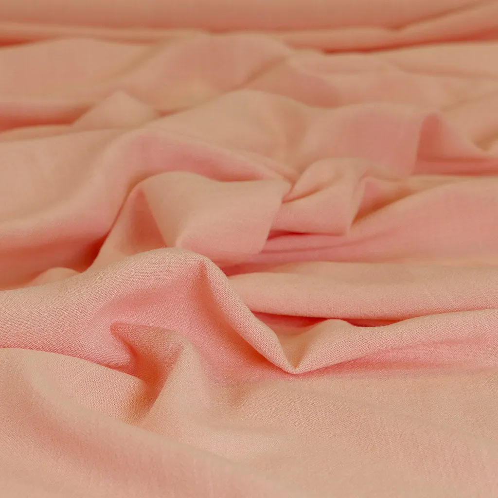 Spa - Peach, Viscose and Linen Woven Fabric Sample