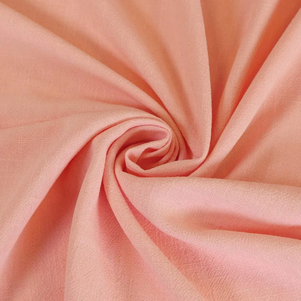 Spa - Peach, Viscose and Linen Woven Fabric Sample