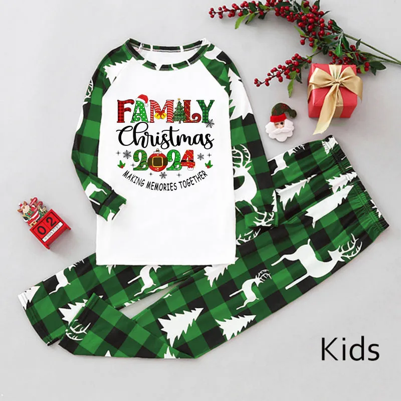Trendy Kids Christmas Pajama Set - Family Holiday PJs 2024