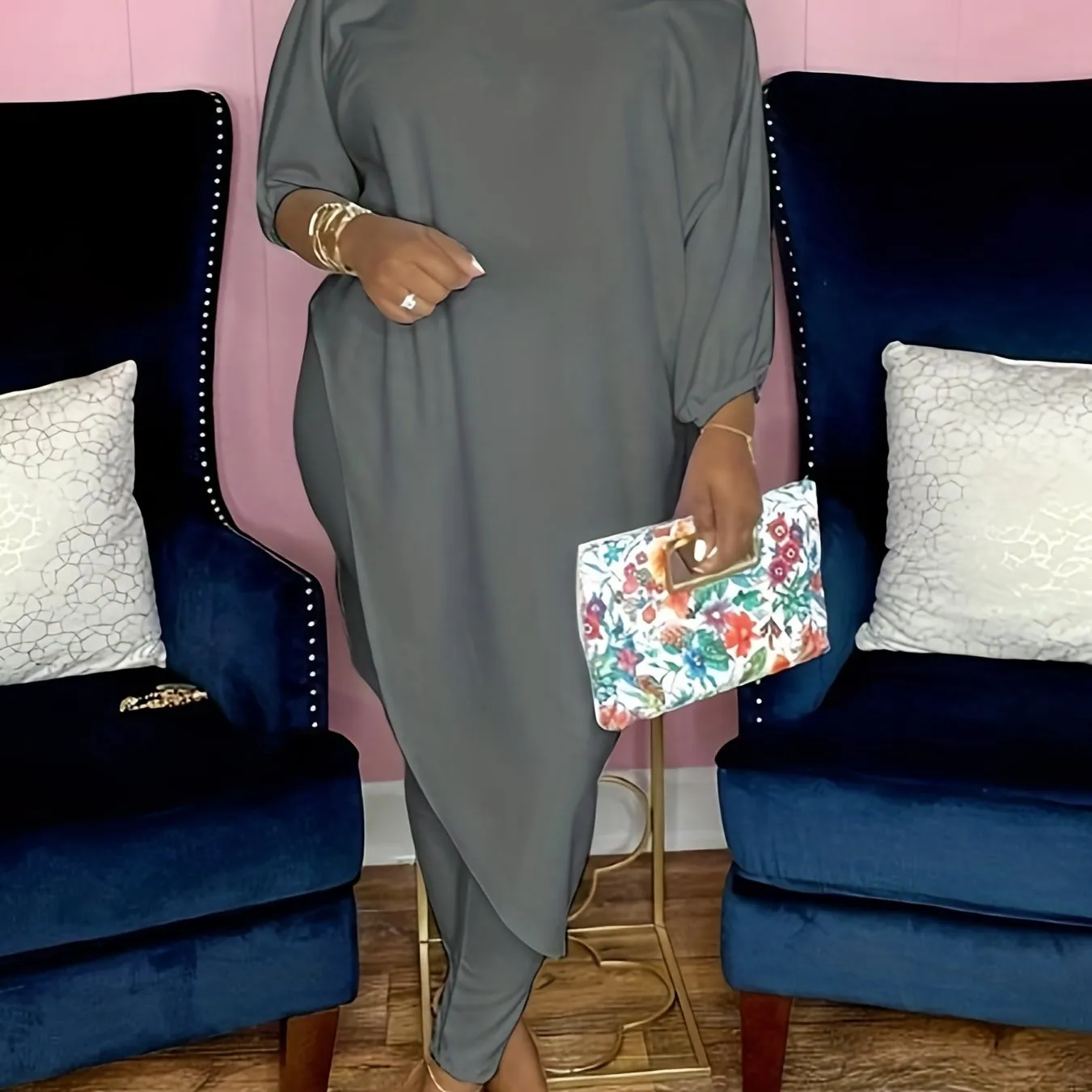 Trendy Two-Piece  Pink Friday Women Outfit