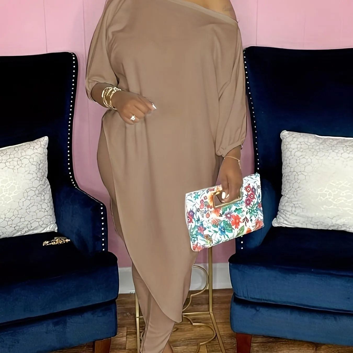Trendy Two-Piece  Pink Friday Women Outfit