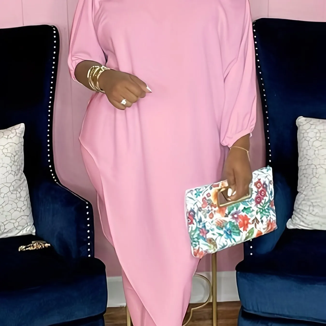 Trendy Two-Piece  Pink Friday Women Outfit