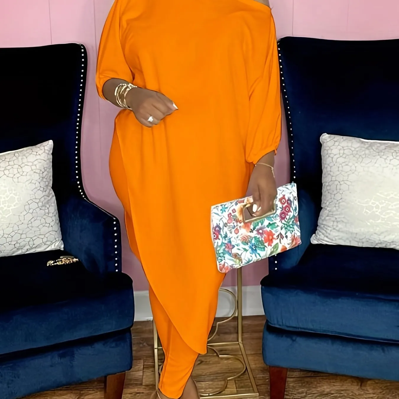 Trendy Two-Piece  Pink Friday Women Outfit