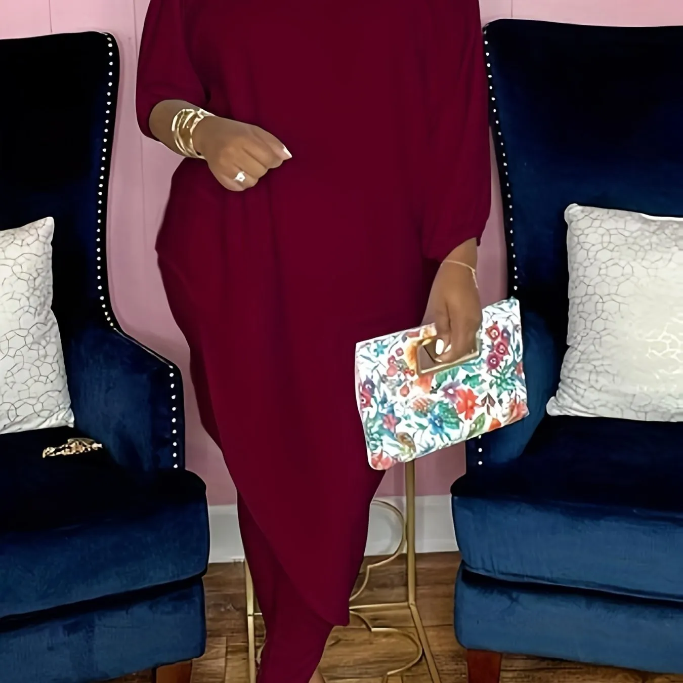 Trendy Two-Piece  Pink Friday Women Outfit