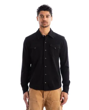 Wool-Cashmere Western Shirt Sweater